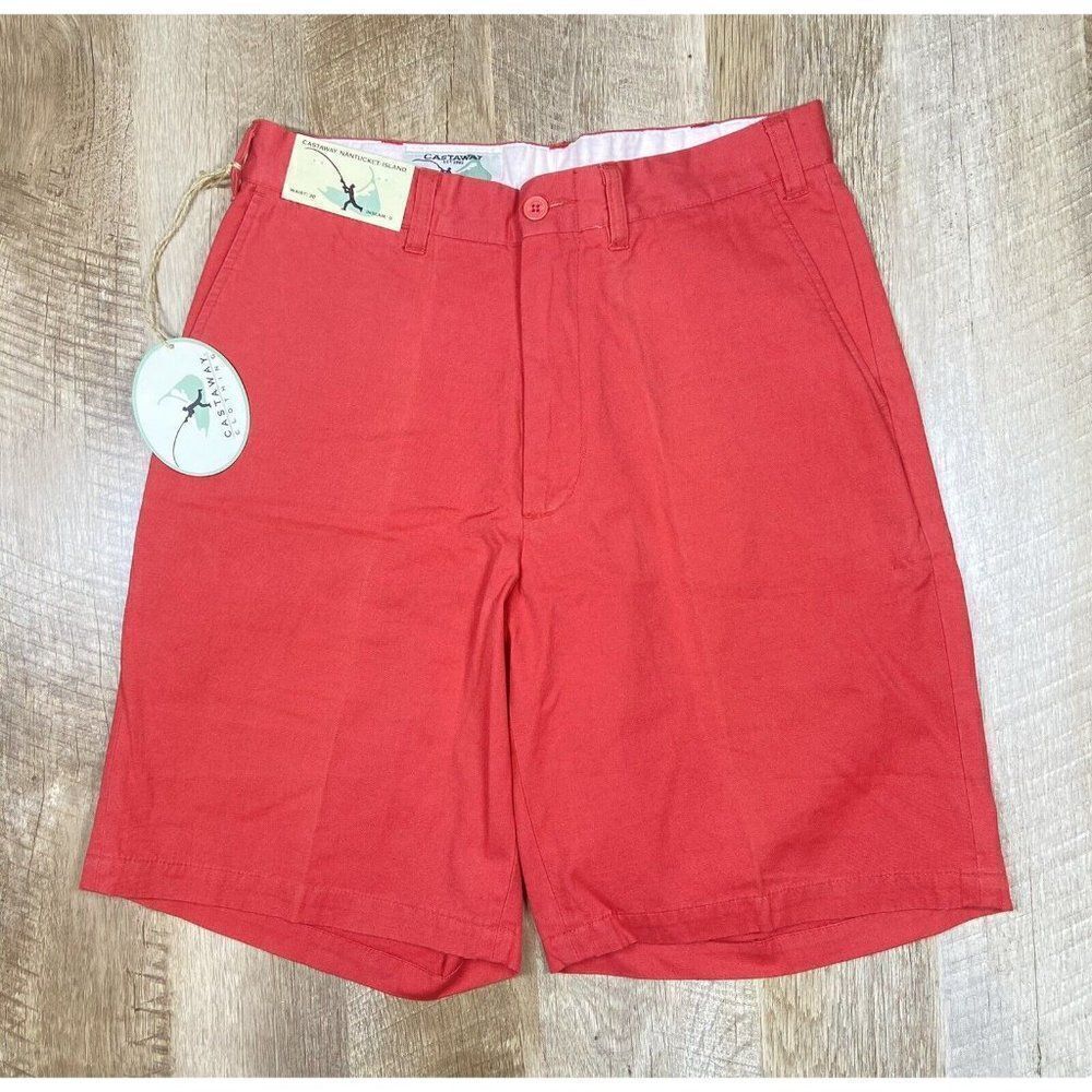 NWT  Nantucket Reds men’s size 30 Cisco Shorts Island Coral Red Chino Cotton